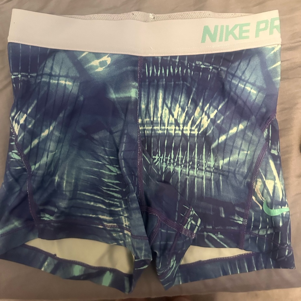 Classic Nike Pro Spandex Blue and Green